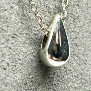 collier en argent 925 avec pendentif goutte en argent 925