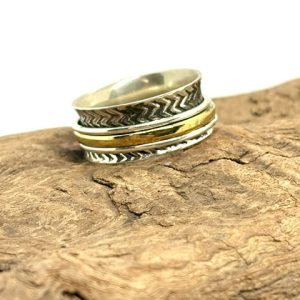 Bague méditation avec anneaux mobiles