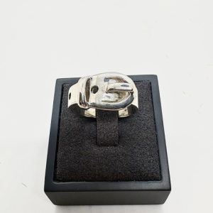 Bague ceinture en argent