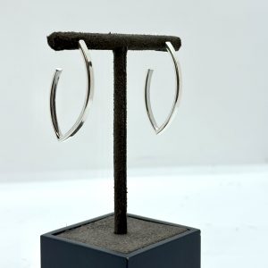 Boucles d'oreilles ruban plat en argent