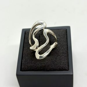 bague en argent 925 avec motif entremêlé
