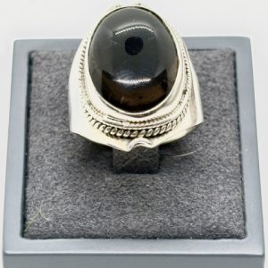 Bague en argent 925 avec onyx noir