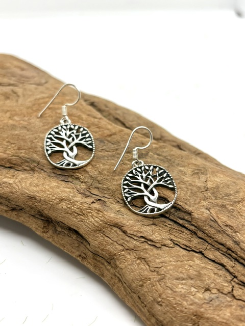 Boucles d'oreilles motif arbre de vie – Image 3