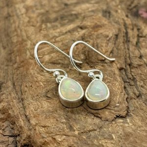 Bouvles d'oreilles en argent 925 avec opale